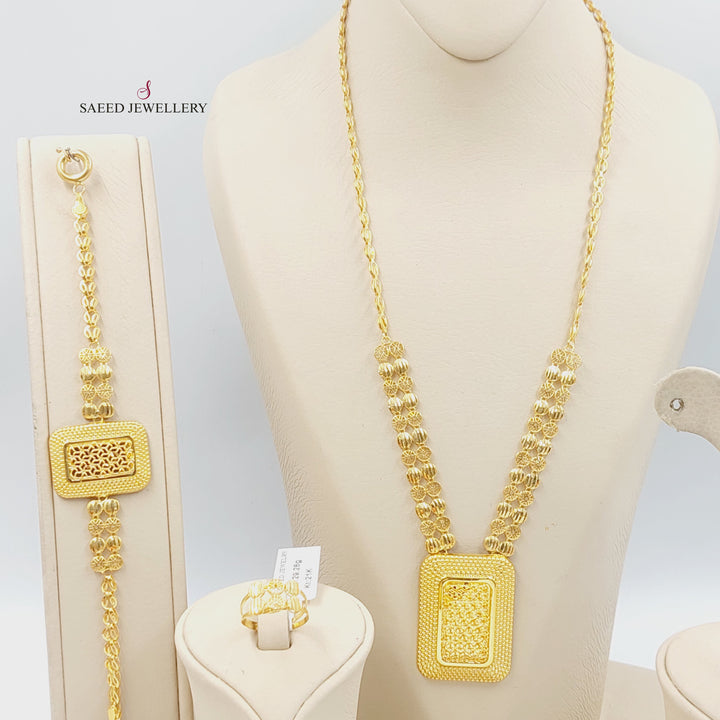 Deluxe Set Made of 21K Gold by Saeed Jewelry 