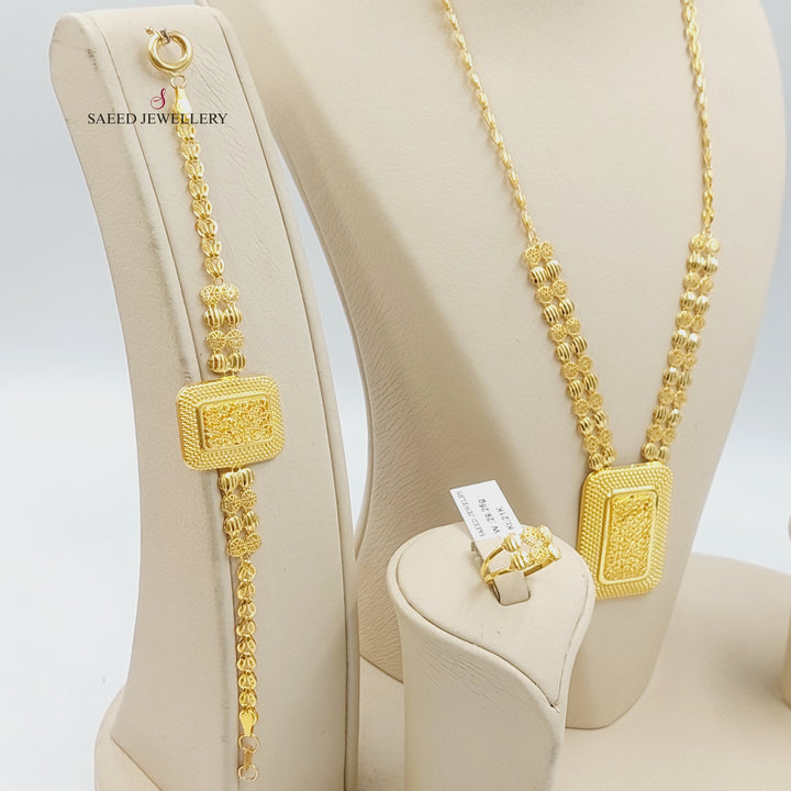 Deluxe Set Made of 21K Gold by Saeed Jewelry 