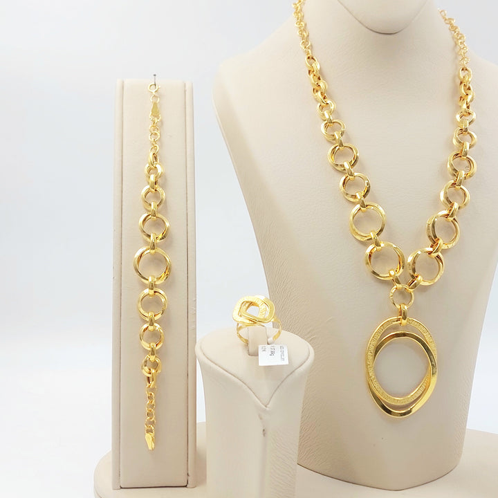 Deluxe Taft Set Made of 21K Gold by Saeed Jewelry 