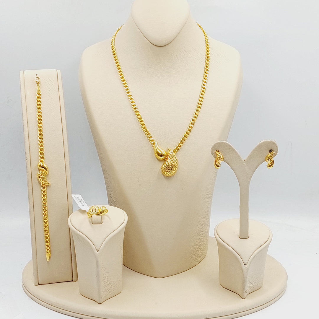 21K Gold Deluxe Tears Set by Saeed Jewelry - Image 4