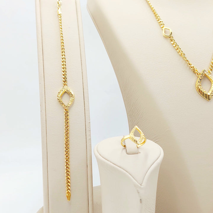 21K طقم دمعة اكسترا-مجوهرات الشيخ سعيد-Saeed Jewelry 