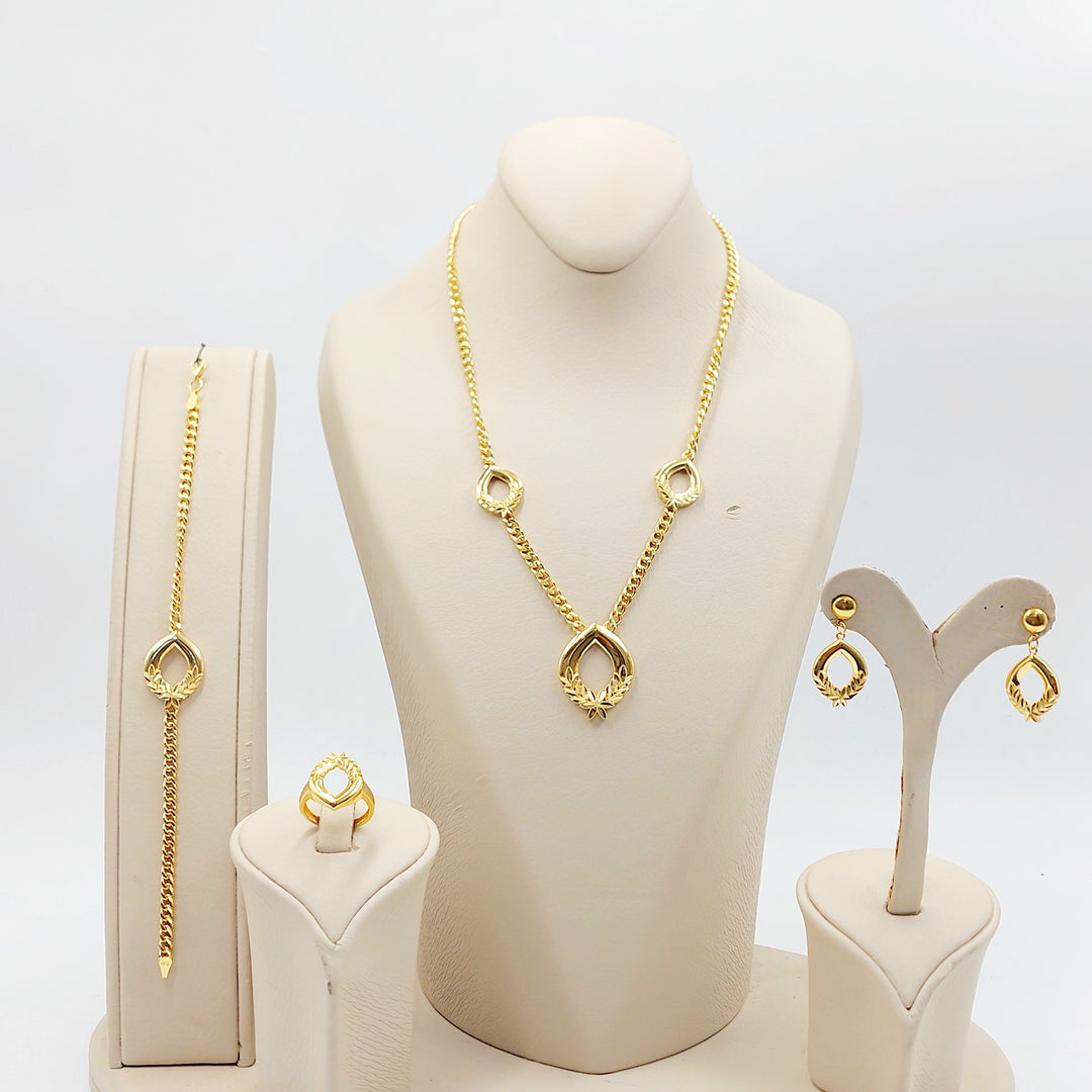 21K طقم دمعة اكسترا-مجوهرات الشيخ سعيد-Saeed Jewelry 