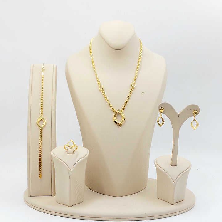 21K طقم دمعة اكسترا-مجوهرات الشيخ سعيد-Saeed Jewelry 