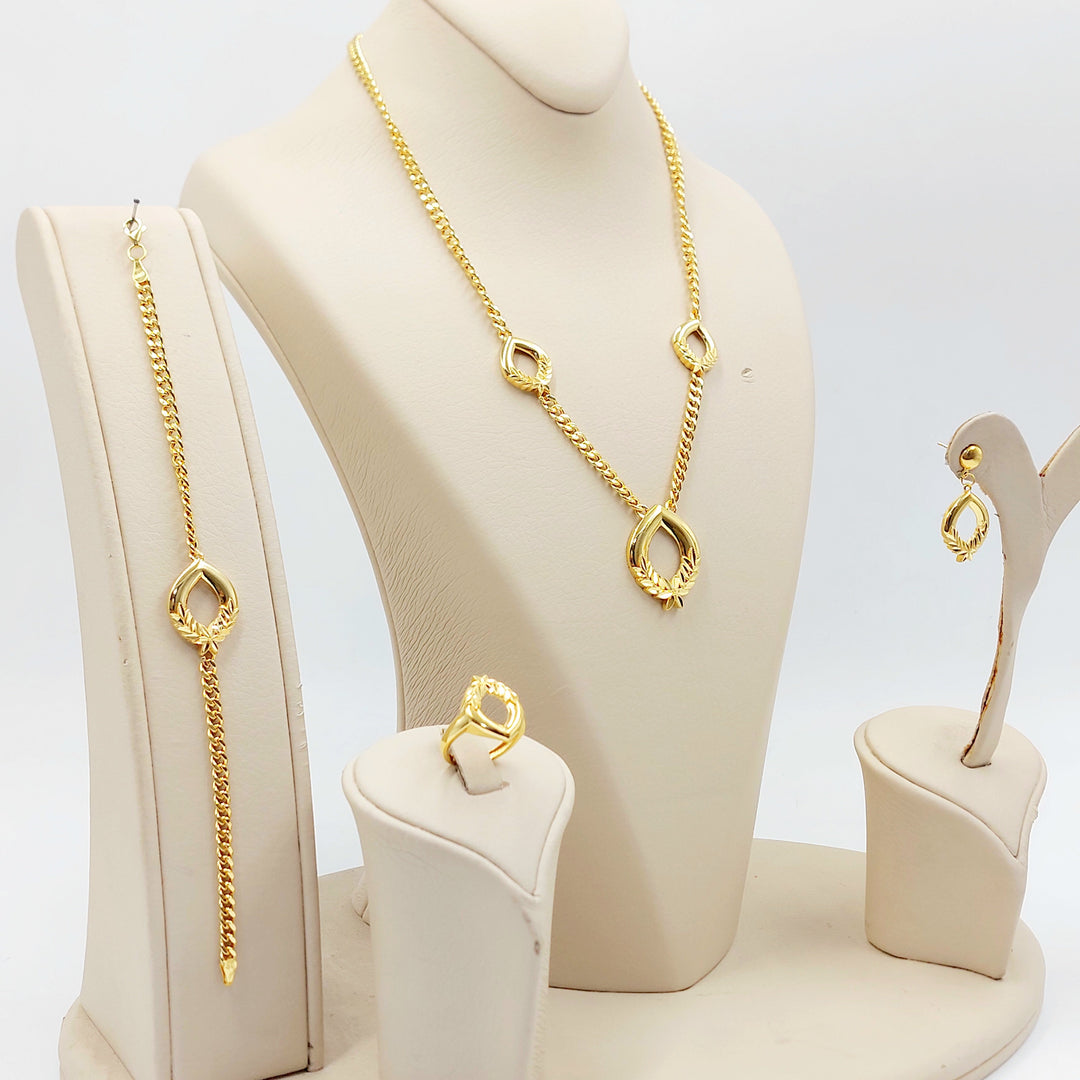 21K طقم دمعة اكسترا-مجوهرات الشيخ سعيد-Saeed Jewelry 