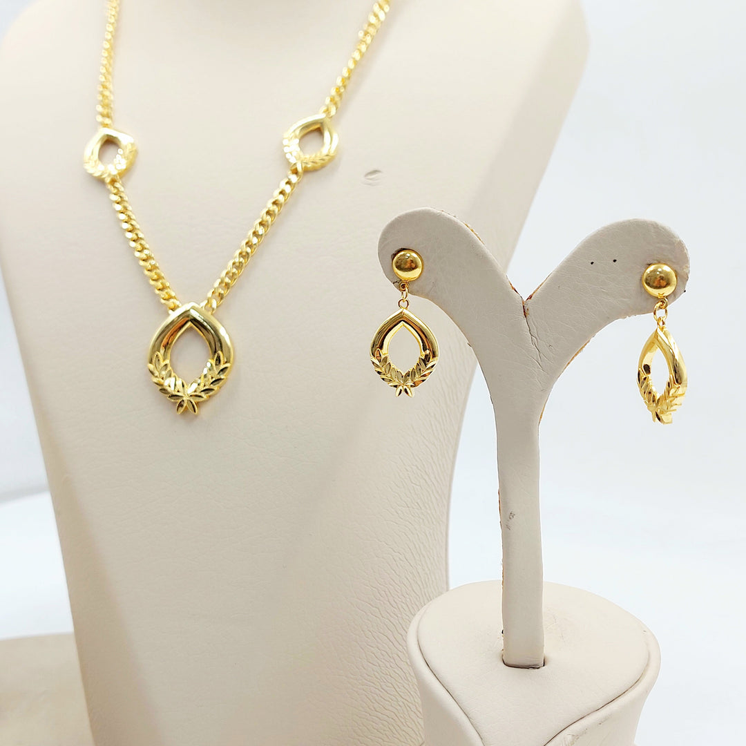 21K طقم دمعة اكسترا-مجوهرات الشيخ سعيد-Saeed Jewelry 