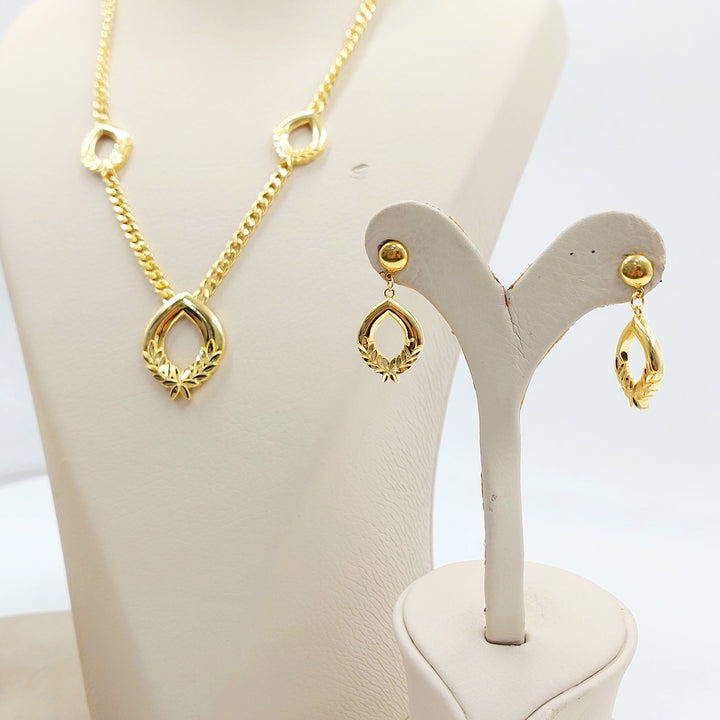 21K طقم دمعة اكسترا-مجوهرات الشيخ سعيد-Saeed Jewelry 