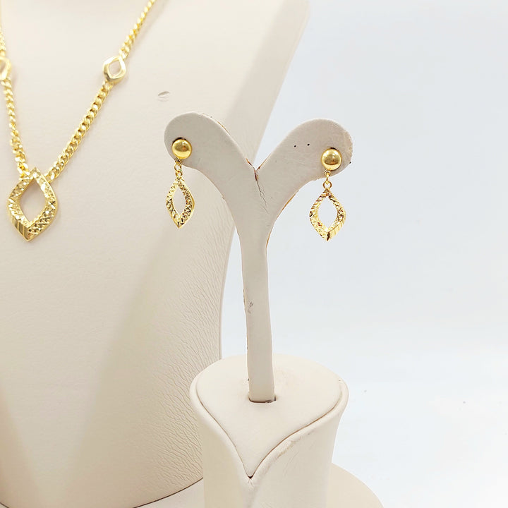 21K طقم دمعة اكسترا-مجوهرات الشيخ سعيد-Saeed Jewelry 