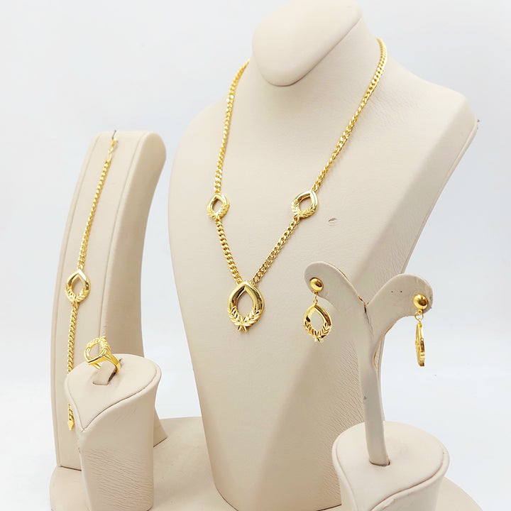 21K طقم دمعة اكسترا-مجوهرات الشيخ سعيد-Saeed Jewelry 