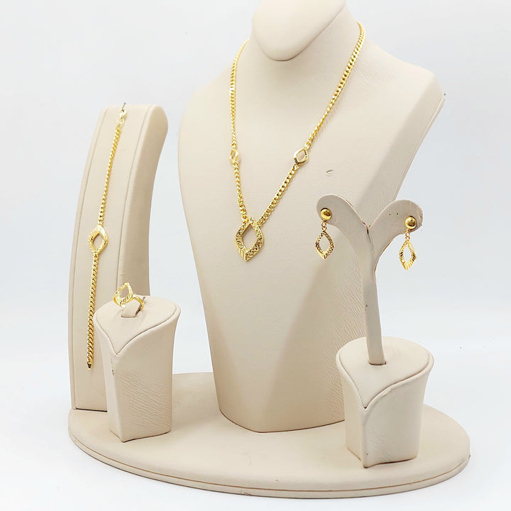 21K طقم دمعة اكسترا-مجوهرات الشيخ سعيد-Saeed Jewelry 