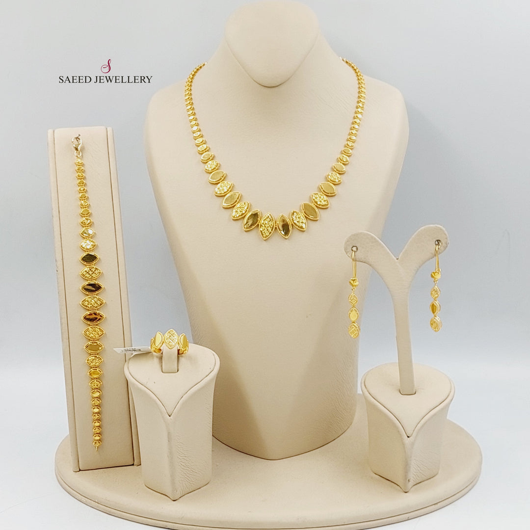 21K Gold Deluxe Tears Set by Saeed Jewelry - Image 5