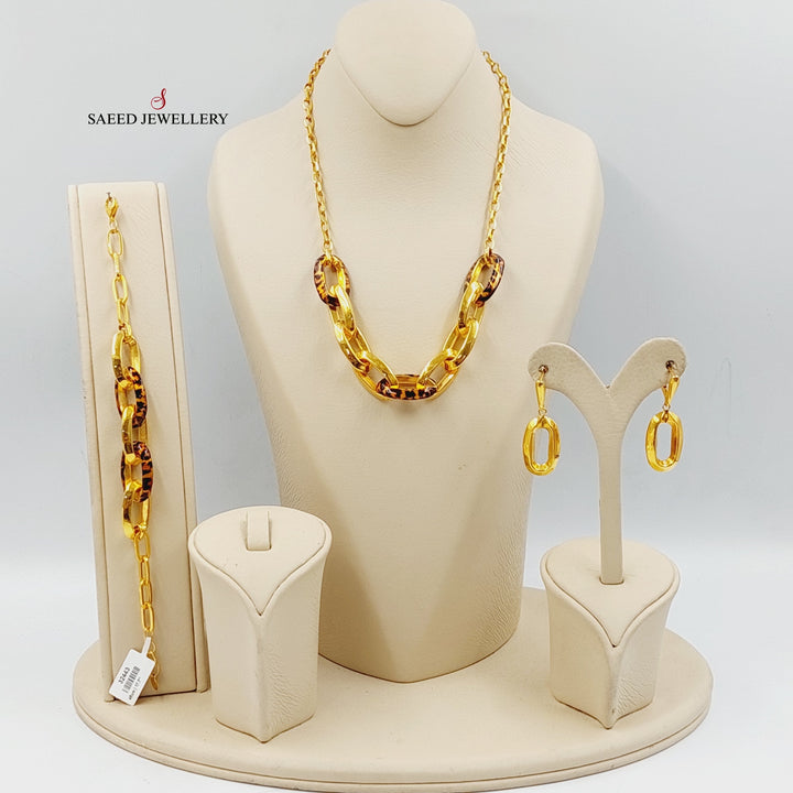 21K Gold Enameled Tiger Set by Saeed Jewelry - Image 5