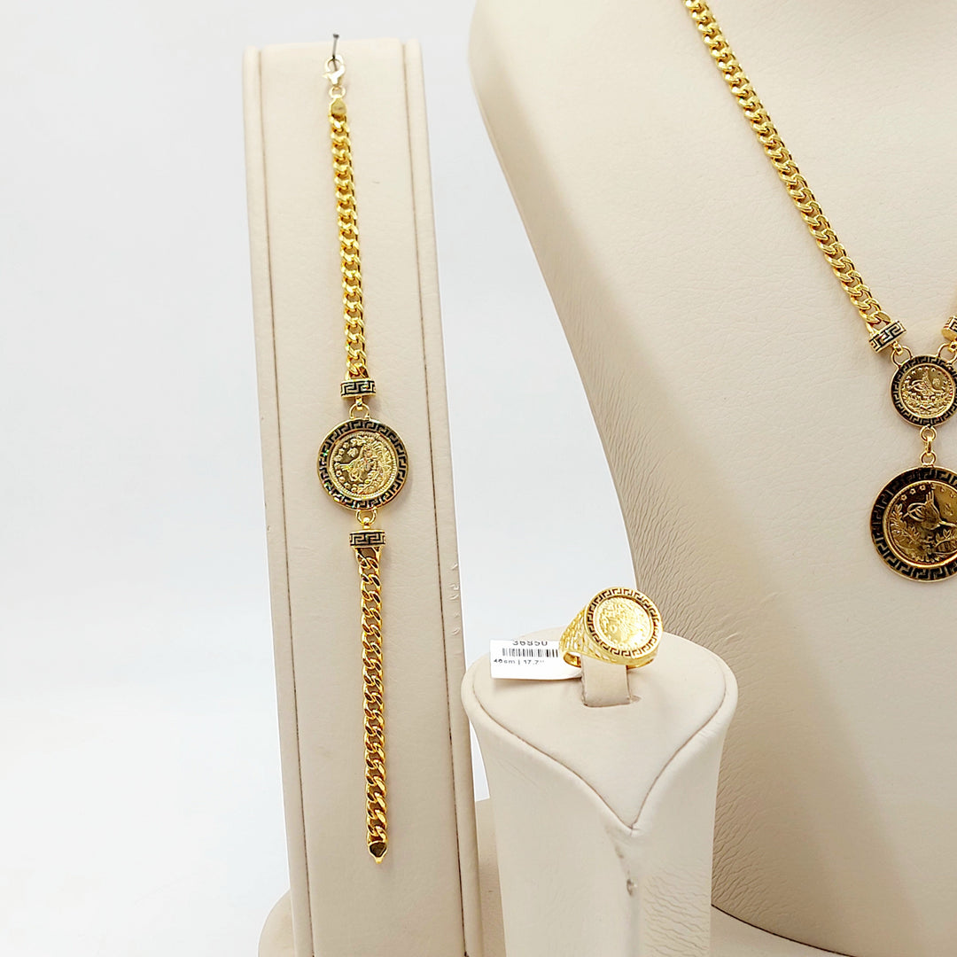 21K طقم رشادي مينا-مجوهرات الشيخ سعيد-Saeed Jewelry 