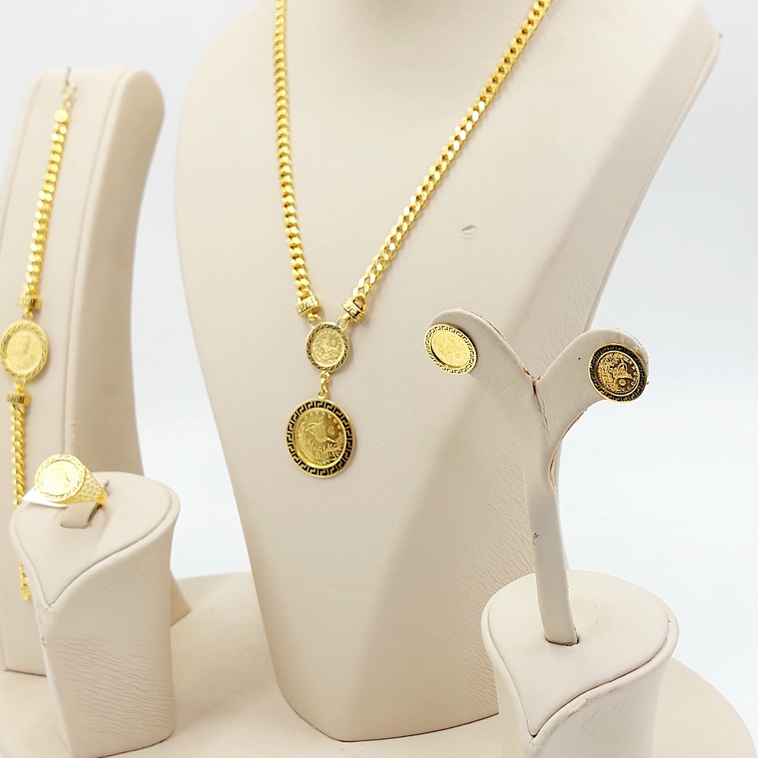 21K طقم رشادي مينا-مجوهرات الشيخ سعيد-Saeed Jewelry 