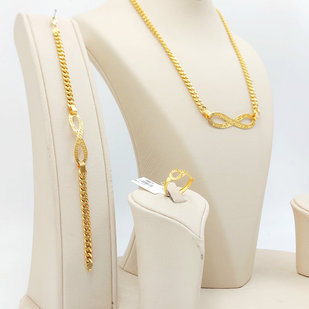 21K طقم انفينيتي-مجوهرات الشيخ سعيد-Saeed Jewelry 