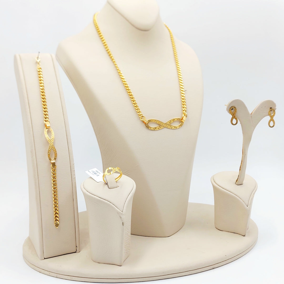 21K طقم انفينيتي-مجوهرات الشيخ سعيد-Saeed Jewelry 