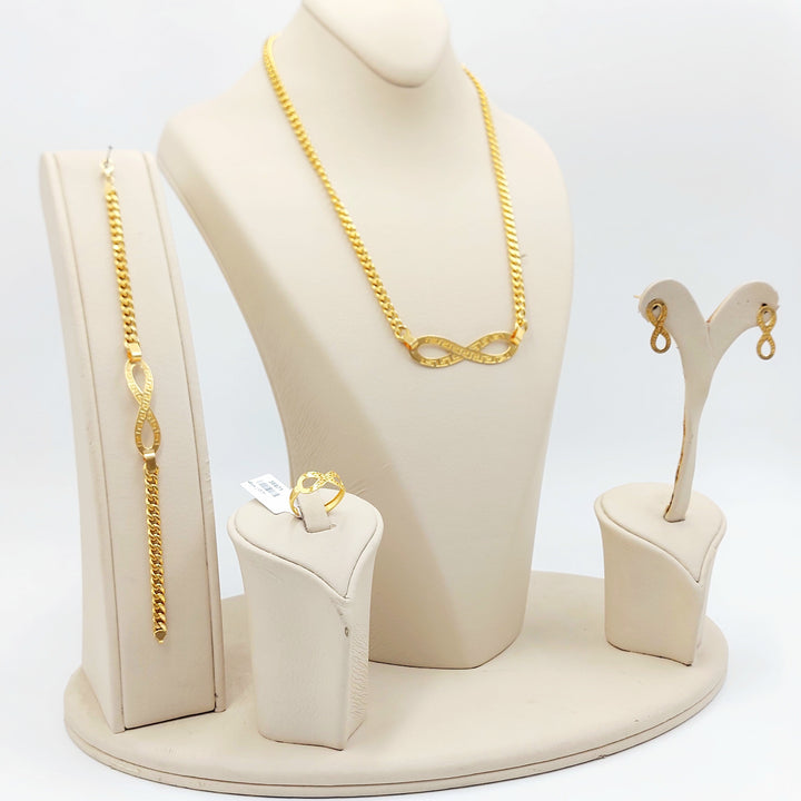 21K طقم انفينيتي-مجوهرات الشيخ سعيد-Saeed Jewelry 