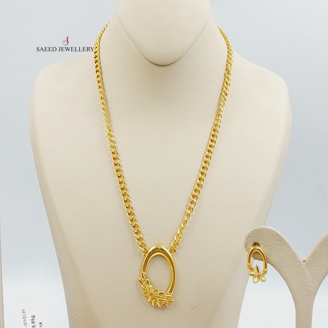 21K Gold Leaf Set by Saeed Jewelry - Image 5