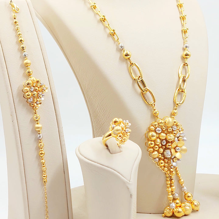 21K طقم رشادي ناعم-مجوهرات الشيخ سعيد-Saeed Jewelry 