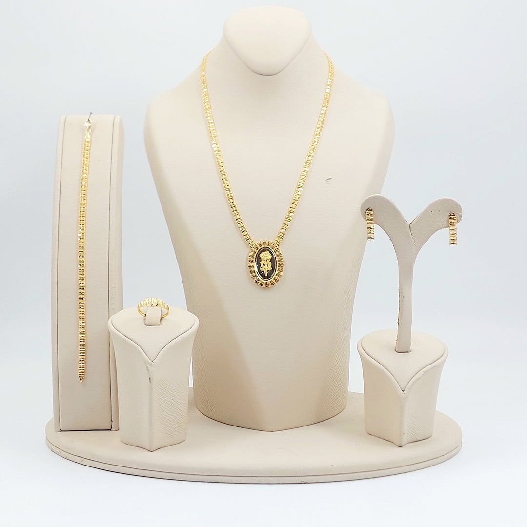 Light Ounce Set Made of 21K Gold by Saeed Jewelry 