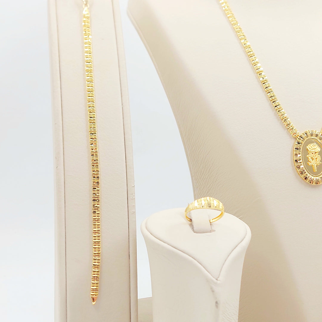 Light Ounce Set Made of 21K Gold by Saeed Jewelry 