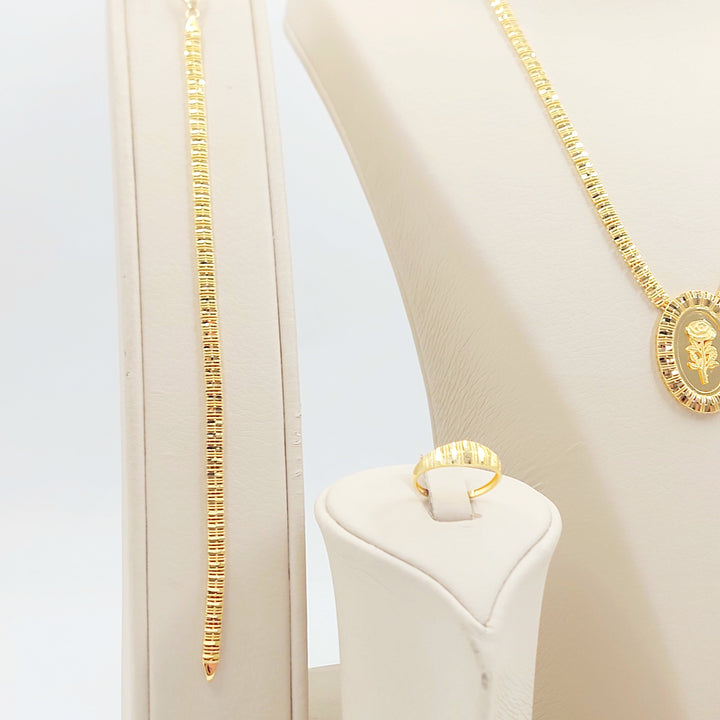 Light Ounce Set Made of 21K Gold by Saeed Jewelry 