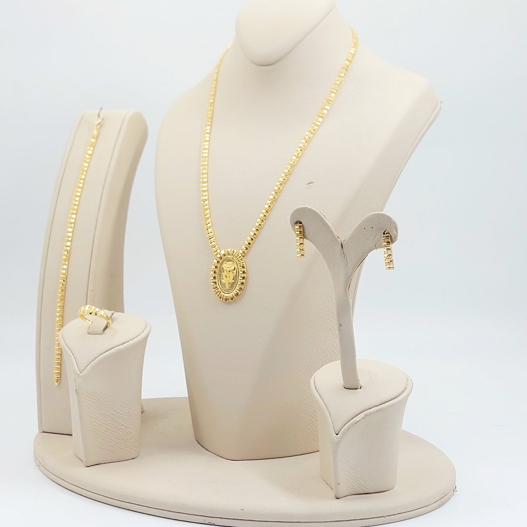 Light Ounce Set Made of 21K Gold by Saeed Jewelry 