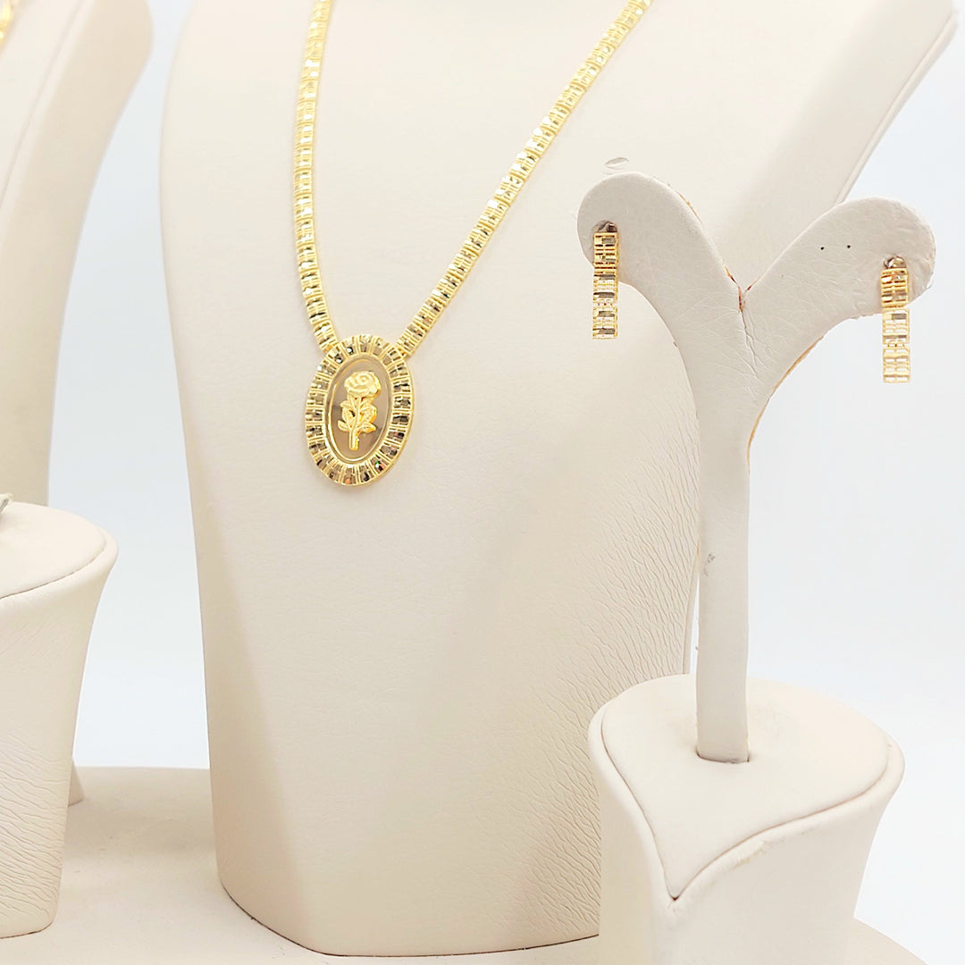 Light Ounce Set Made of 21K Gold by Saeed Jewelry 