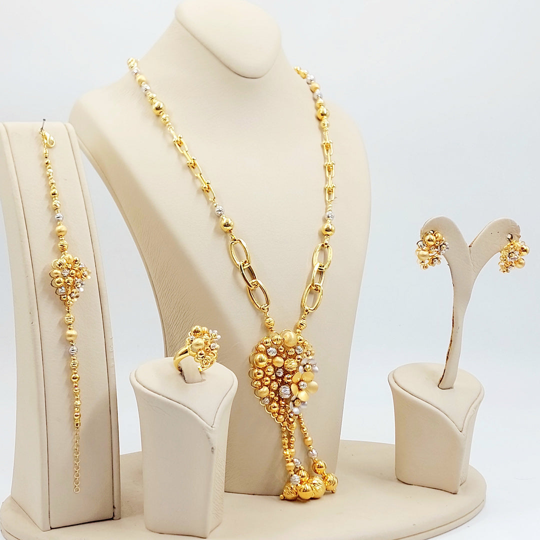 21K طقم رشادي ناعم-مجوهرات الشيخ سعيد-Saeed Jewelry 