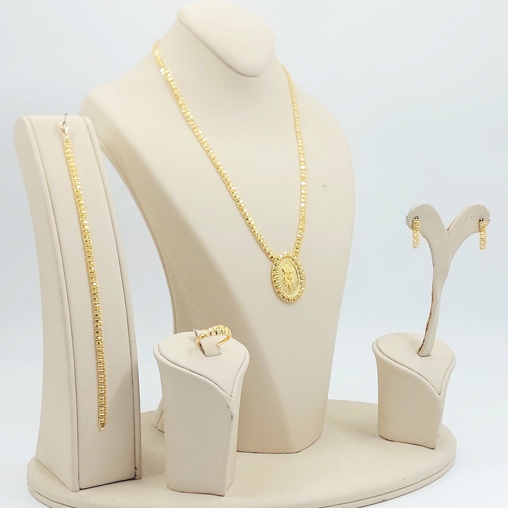 Light Ounce Set Made of 21K Gold by Saeed Jewelry 