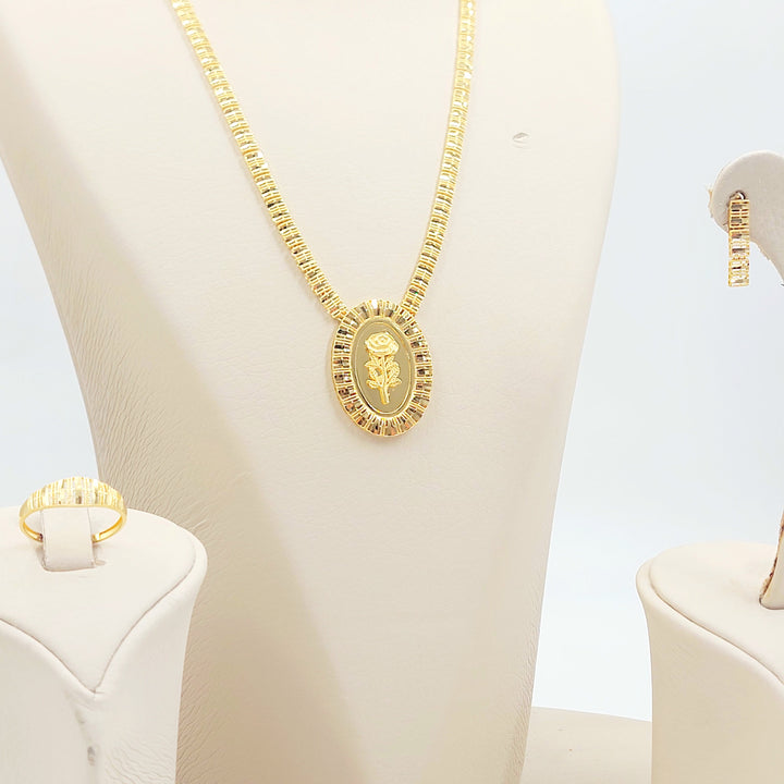 Light Ounce Set Made of 21K Gold by Saeed Jewelry 