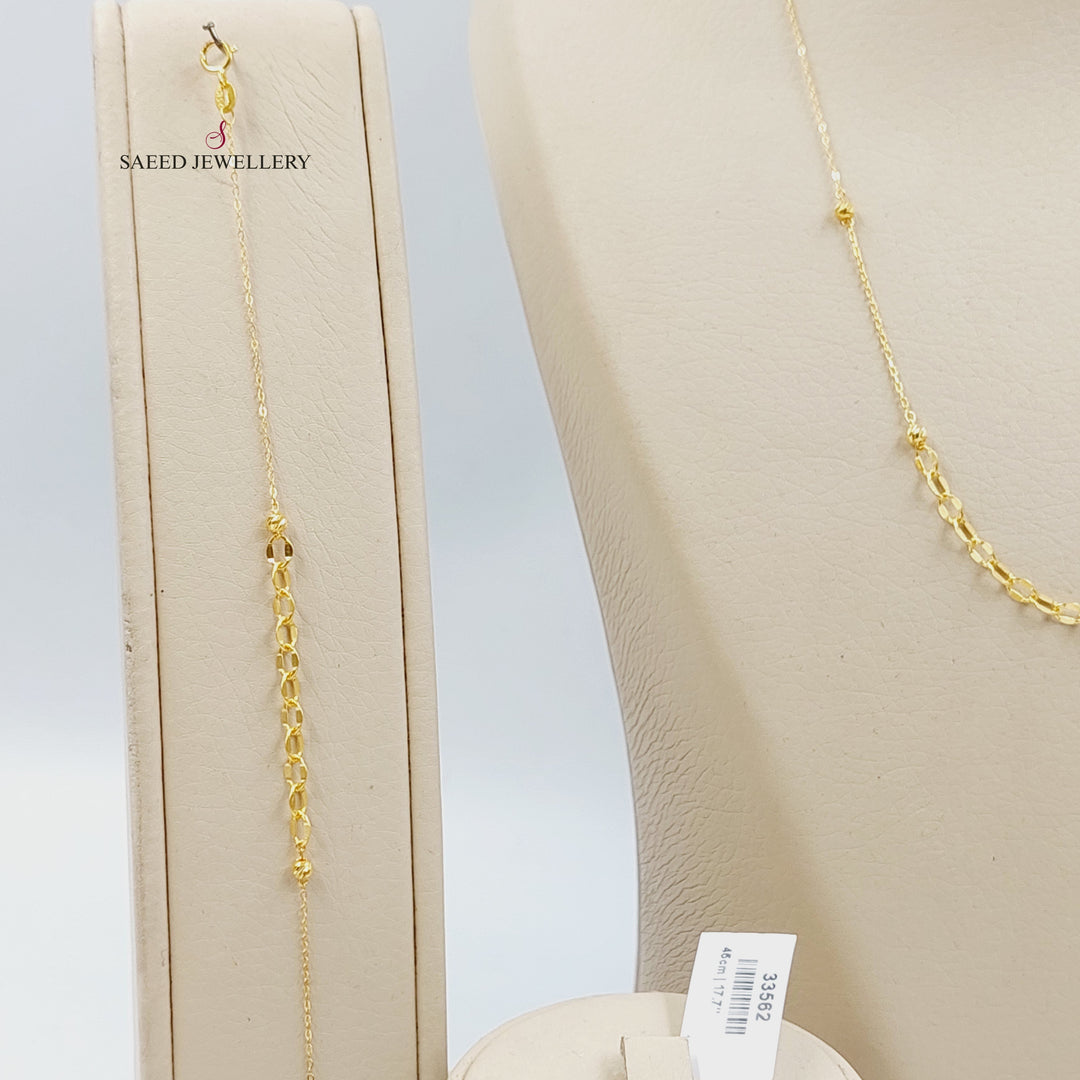 21K طقم اكسترا ناعم-مجوهرات الشيخ سعيد-Saeed Jewelry 