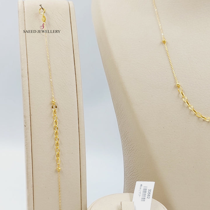 21K طقم اكسترا ناعم-مجوهرات الشيخ سعيد-Saeed Jewelry 