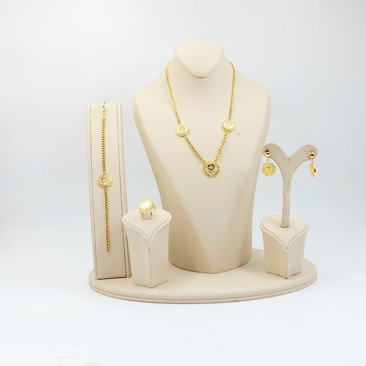 Rashadi Cuban Links Set Made of 21K Gold by Saeed Jewelry 