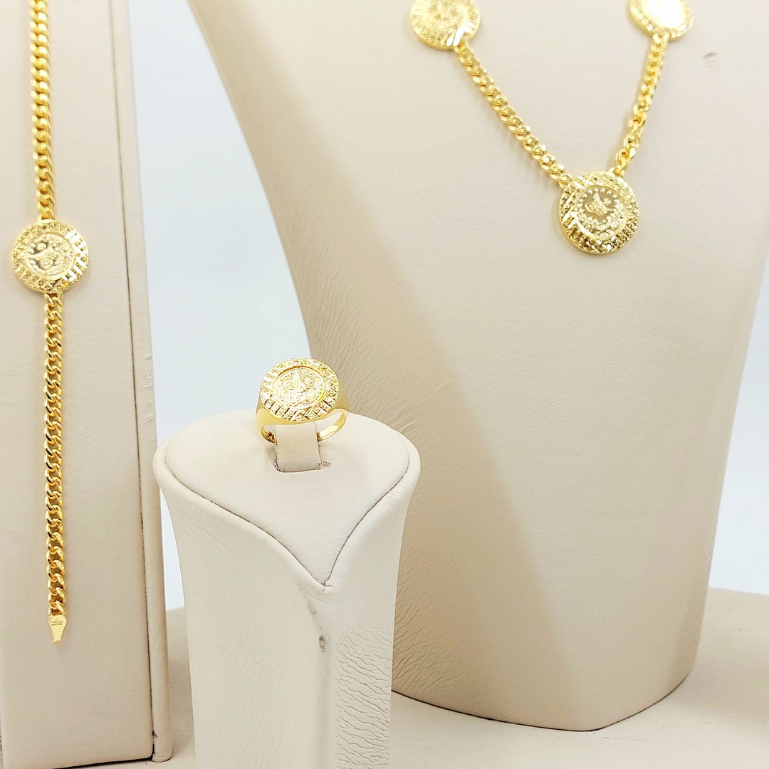 Rashadi Cuban Links Set Made of 21K Gold by Saeed Jewelry 