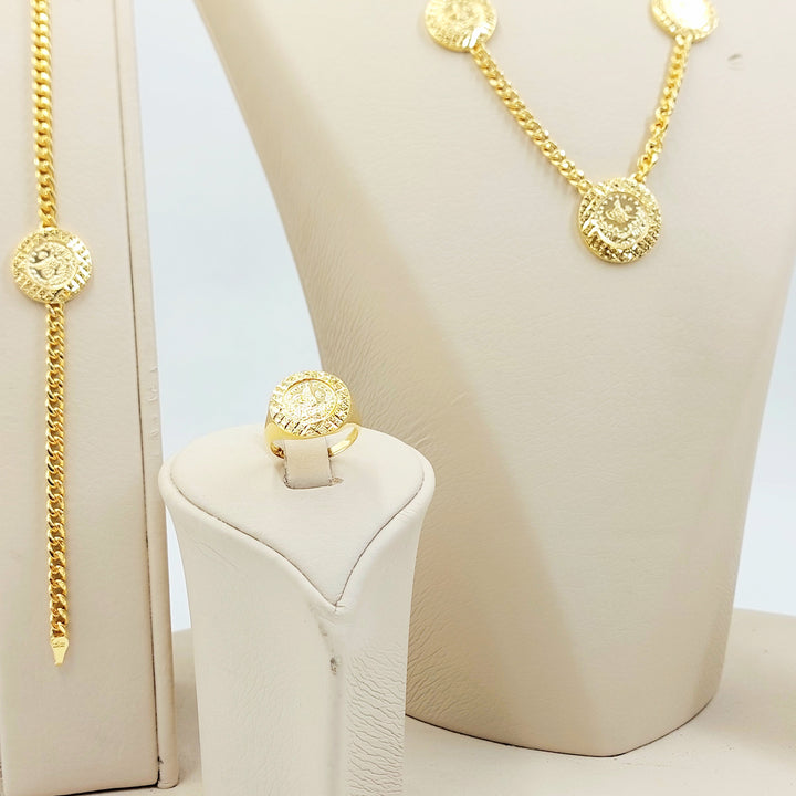 Rashadi Cuban Links Set Made of 21K Gold by Saeed Jewelry 