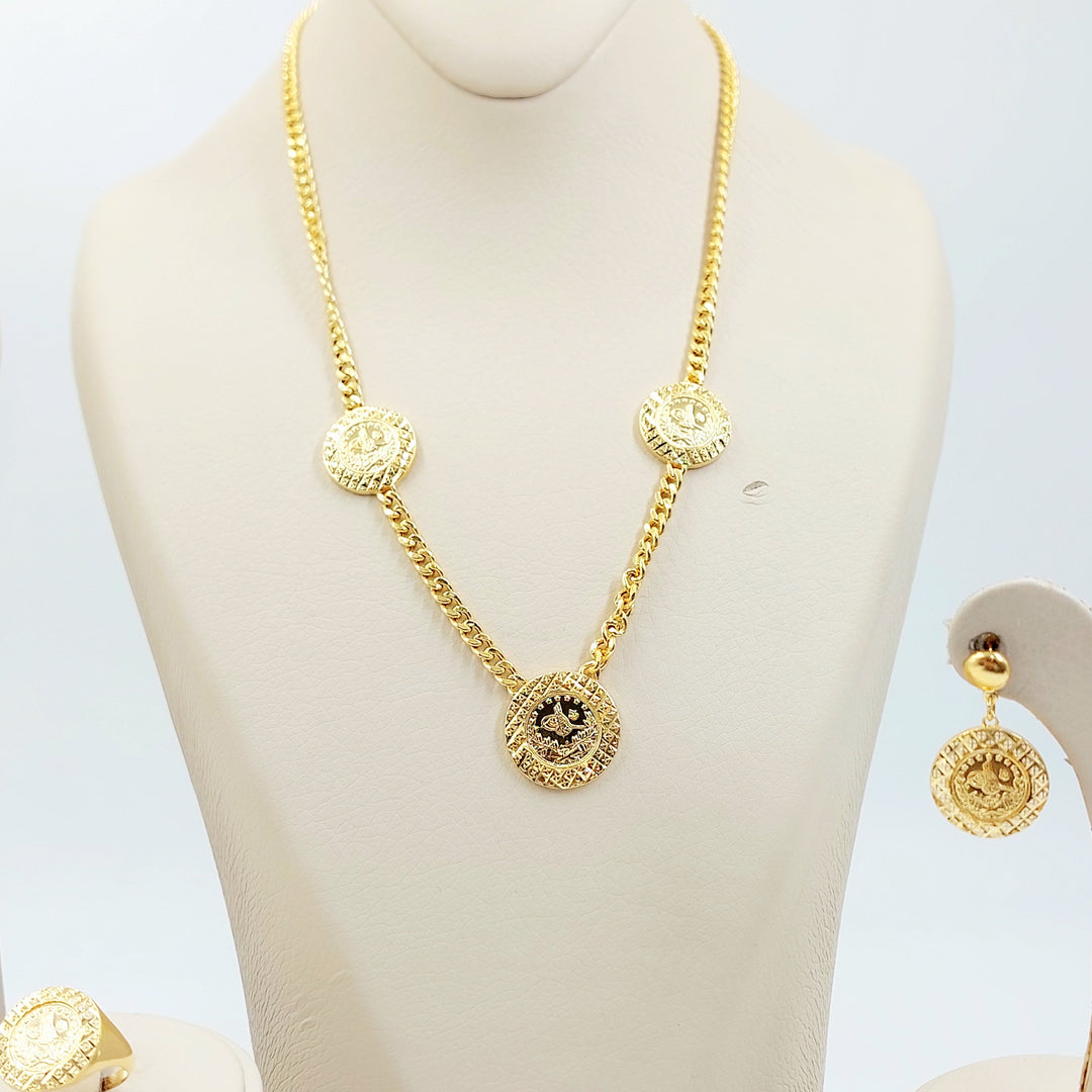 Rashadi Cuban Links Set Made of 21K Gold by Saeed Jewelry 