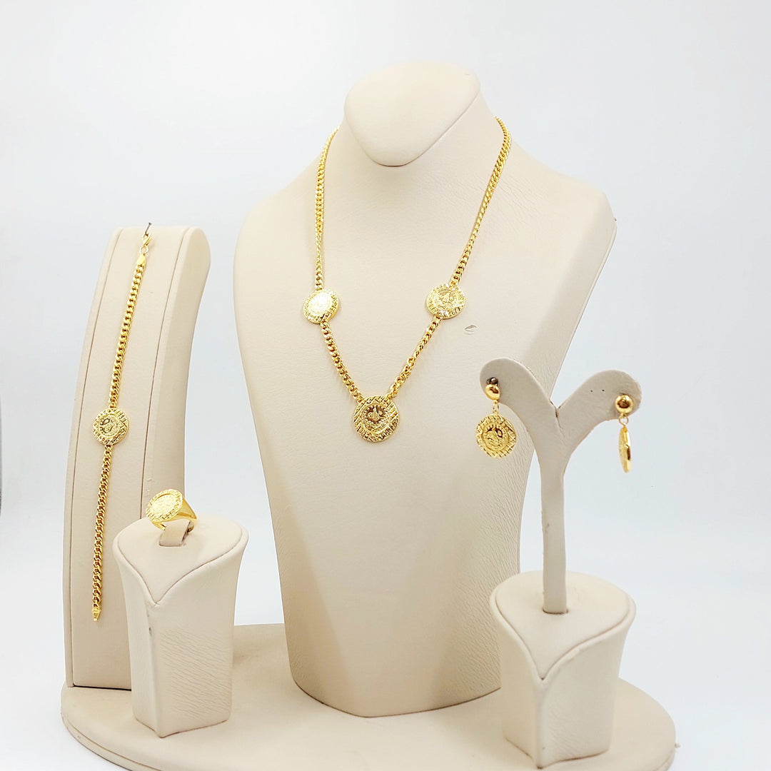 Rashadi Cuban Links Set Made of 21K Gold by Saeed Jewelry 