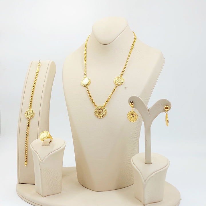 Rashadi Cuban Links Set Made of 21K Gold by Saeed Jewelry 