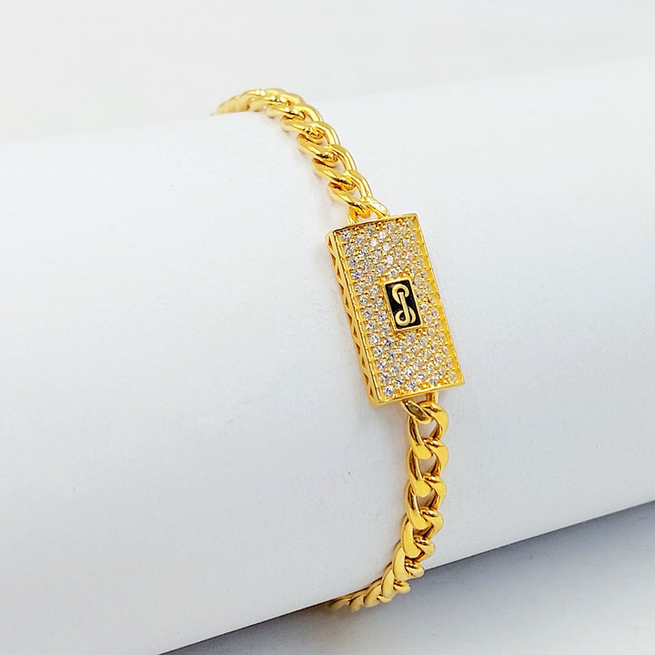 21K طقم جنزير مرصع-مجوهرات الشيخ سعيد-Saeed Jewelry 