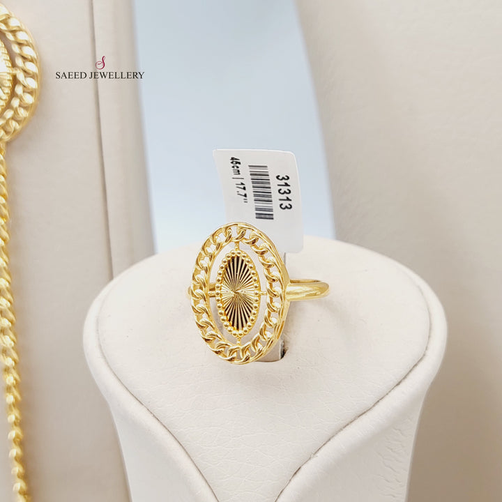 21K طقم جنزير اكسترا-مجوهرات الشيخ سعيد-Saeed Jewelry 