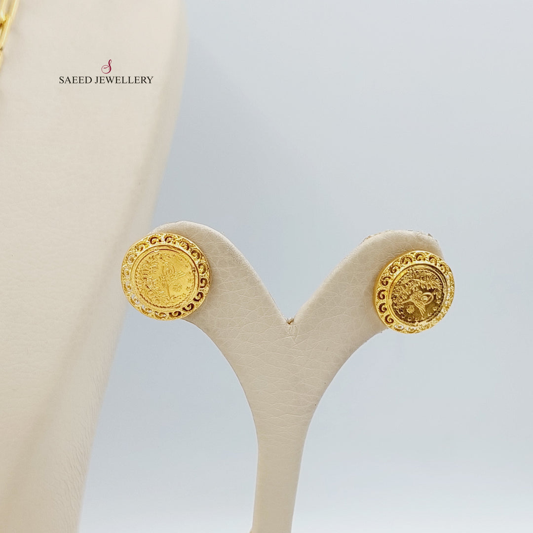 21K Gold Paperclip Rashadi Liras Set by Saeed Jewelry - Image 3