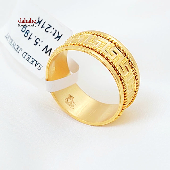 CNC Virna Wedding Ring Made of 21K Gold by Saeed Jewelry 