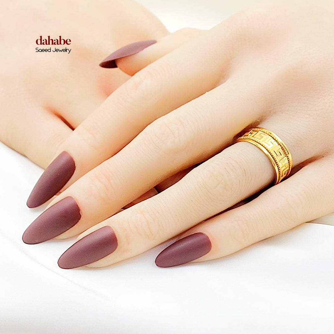 CNC Virna Wedding Ring Made of 21K Gold by Saeed Jewelry 