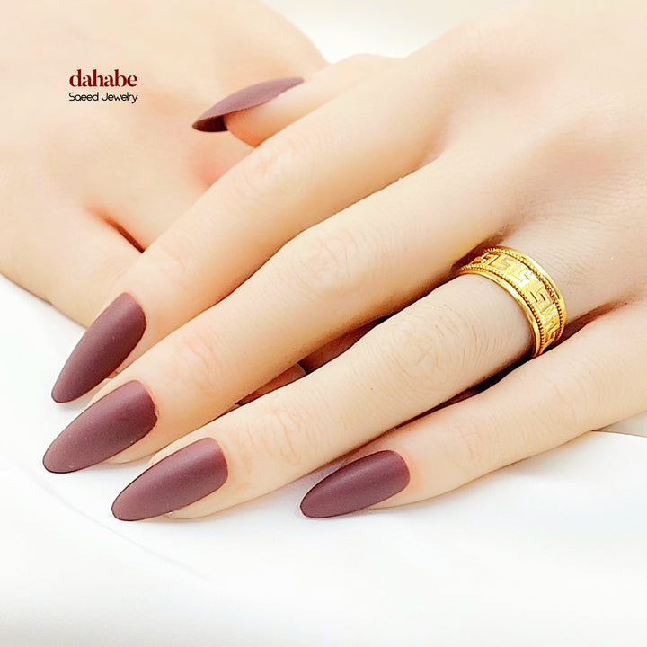 CNC Virna Wedding Ring Made of 21K Gold by Saeed Jewelry 
