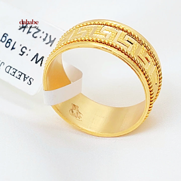 CNC Virna Wedding Ring Made of 21K Gold by Saeed Jewelry 