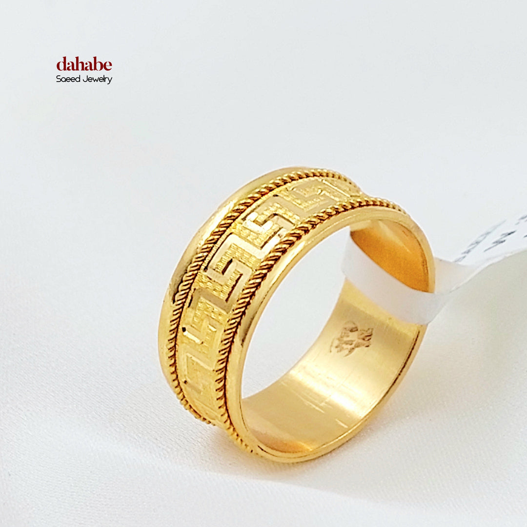CNC Virna Wedding Ring Made of 21K Gold by Saeed Jewelry 