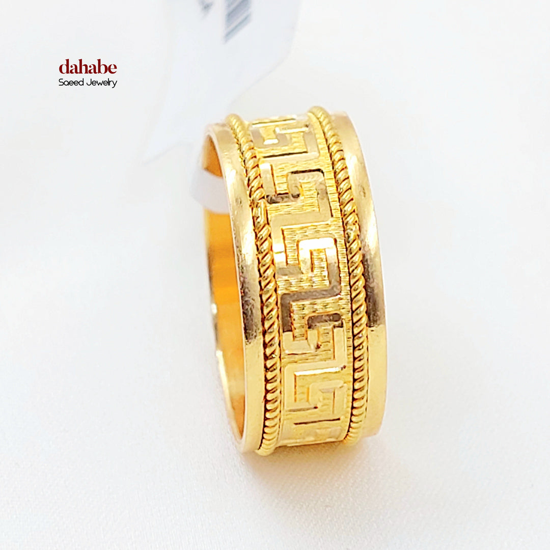 CNC Virna Wedding Ring Made of 21K Gold by Saeed Jewelry 