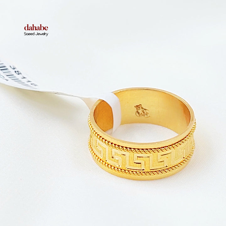 CNC Virna Wedding Ring Made of 21K Gold by Saeed Jewelry 