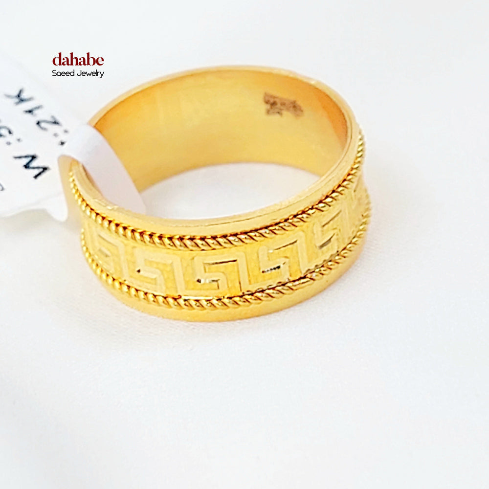 CNC Virna Wedding Ring Made of 21K Gold by Saeed Jewelry 