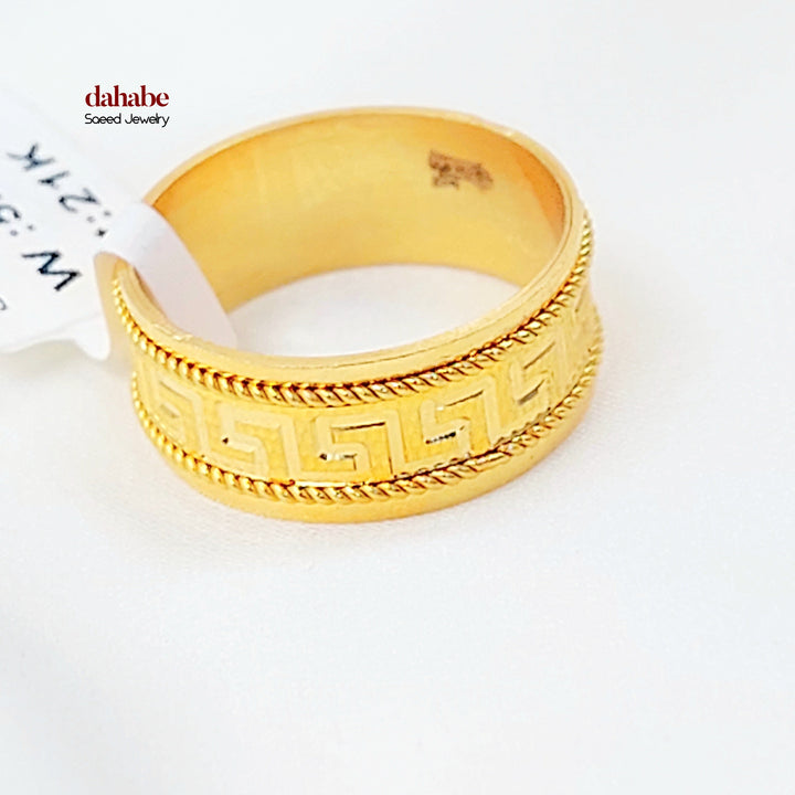 CNC Virna Wedding Ring Made of 21K Gold by Saeed Jewelry 